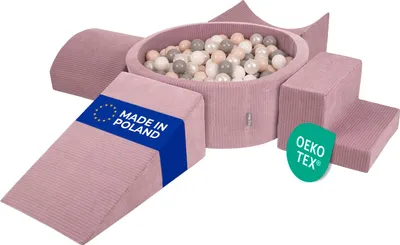 Produktbild von KiddyMoon Spielplatz Aus Schaumstoff Für Kinder mit Bälle Waschbare Bezug