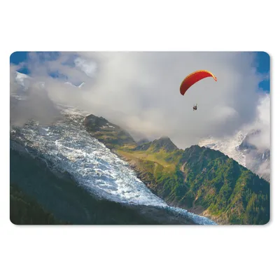 Produktbild von MuchoWow® Mauspad Mousepad Alpen - Gleitschirmfliegen - Schnee 27x18 cm - Mousepads - Maus Mat - Pad - Mausunterlage - Büroartikel - Desk Matten