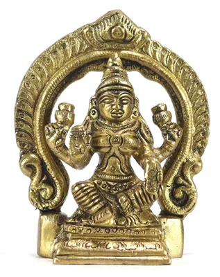 Messing Göttin Lakshmi Idol, 8,4 cm, für Diwali Pooja