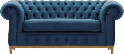 Image de Sofa deux places Chesterfield Grand-Velluto 11-Chêne clair