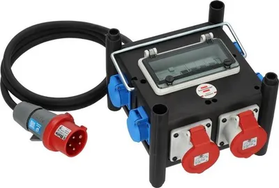 Produktbild von Stromverteiler BSV 3 Stecker 400V/16 A schwarz IP44