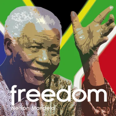 Produktbild von Nelson Mandela Kunstdruck Bild - Freiheit (100 x 100 cm)