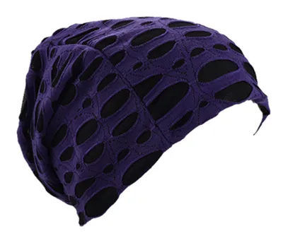 Produktbild von Beanie Muetze Destroyed Vintage Dunkellila