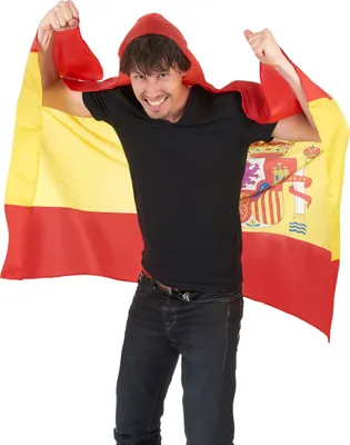 Produktbild von Spanien-Fanartikel Umhang - Einheitsgröße