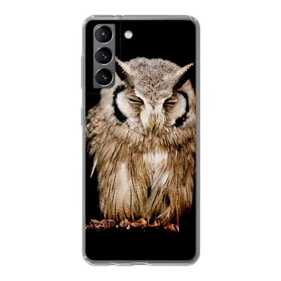 Produktbild von MuchoWow® Handyhülle Schutzhülle Hülle für Samsung Galaxy S21 Eule - Vogel - Schwarz Silikon Softcase Handy Hülle - Softcase