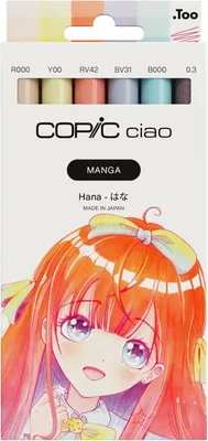 Productafbeelding van Copic Ciao MANGA Set hana - Markerset met 5 zachte pasteltinten - Incl - 1 multiliner 0,3 mm in roze