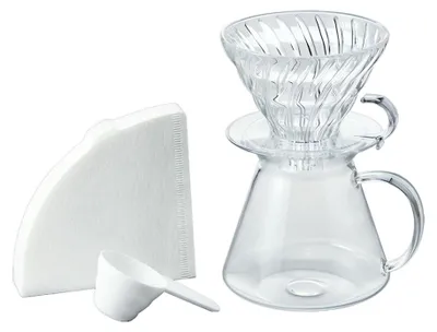 Obrázok produktu pre Sada na prípravu kávy Hario V60 zo skla