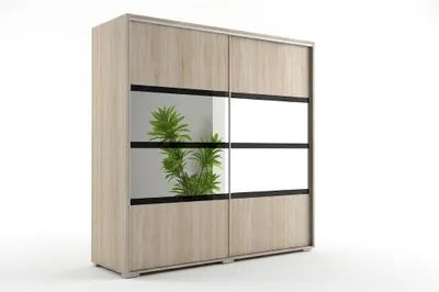 Zdjęcie produktu dla Szafa A9 sonoma, przesuwna z lustrem - 100 x 62 x 215 cm