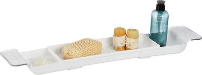 Produktbild von Famanu Badablage mit Antirutschfläche und Wasserablauflöchern - Weiß