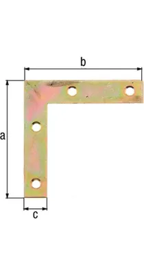 Obrázek produktu pro Alberts 848958 Möbelwinkel, sendzimirverzinkt, 60 x 60 x 10 mm, 50er Set