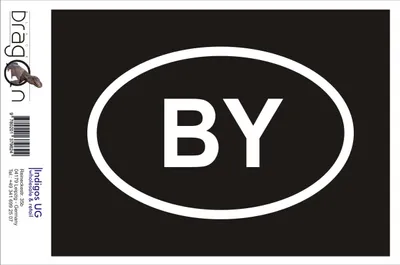 Produktbild von Aufkleber / Autoaufkleber - JDM / Die cut / Auto / OEM - Weißrussland BY - 110x70 mm weiß - Heckscheibe / Heckscheibenaufkleber