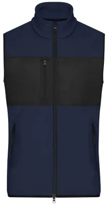 Produktbild von James and Nicholson - Weste für Herren LT2619 (XXL) (Marineblau/Schwarz)