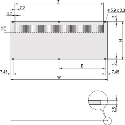 Zdjęcie produktu dla SCHROFF Rückwand, perforiert, zur Montage an Modulschienen - RUECKWAND PERFOR. 3HE 84TE (30849023)