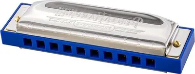 Productafbeelding van Famanu mondharmonica in D-mir - Professioneel muziekinstrument, blauw