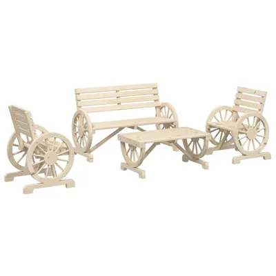 Produktbild von 4-tlg. Garten-Lounge-Set Massivholz Tanne
