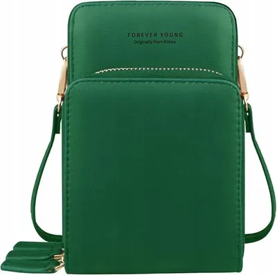 Image de Petit Sac Vert Pour Téléphone Portable, Épaule, Documents Avec Sac À Bandoulière