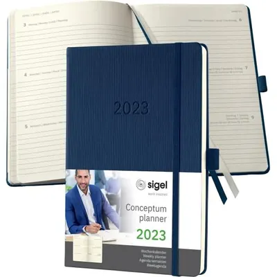 Produktbild von Agenda 2023 Sigel Conceptum A5 7dagen/2pagina's mitternachtsblau