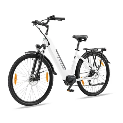 Imagen del producto de Bicicleta Eléctrica TTGO ZZ-28ST - Motor 250W Batería 36V20AH Ruedas de 28 Pulgadas Velocidad Máxima de 25 km/h Frenos de Disco - Blanco