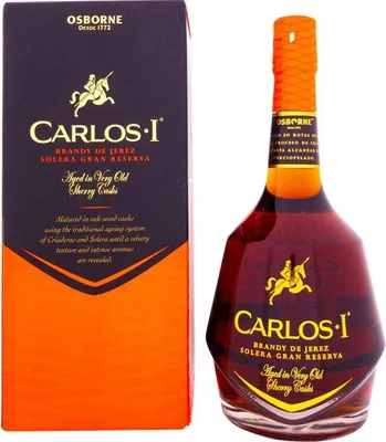 Produktbild von Carlos I Brandy + Box 1000ml 40% Vol. Osborne