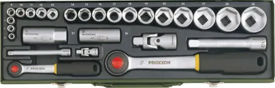 Immagine prodotto di Proxxon Steckschlüsselsatz, Für PKW-Schrauben mit 1/4"-und 1/2"-Umschaltratsche