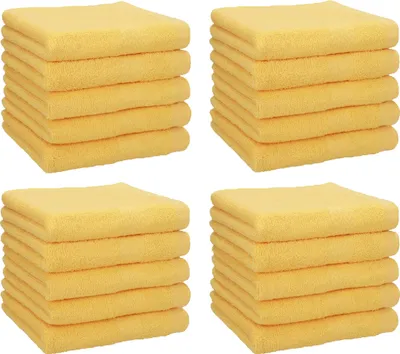 Produktbild von Betz 20 Stück Seiftücher 30x30 cm PREMIUM 100% Baumwolle Set  Farbe: honiggelb