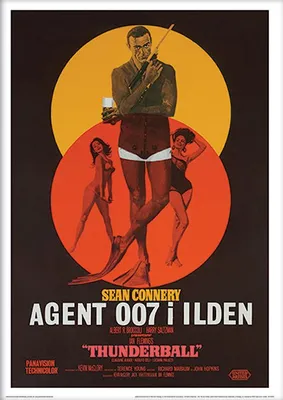 Imagen del producto de James Bond - Thunderball - Póster artístico - Impresión artística - 30x40 cm - Póster