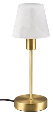Obrázok produktu pre Stolová lampa mosadz matné sklo tienidlo biele výška 32 cm
