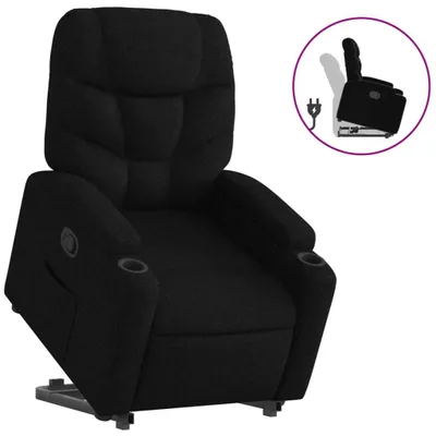 Produktbild von vidaXL Relaxsessel mit Aufstehhilfe Schwarz Stoff