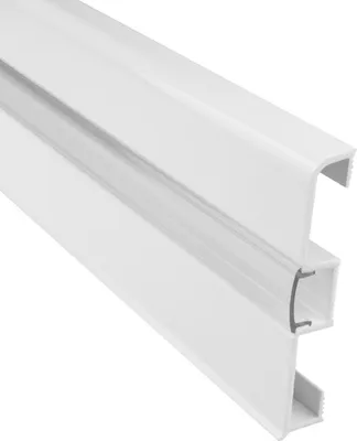 Produktbild von C02 LED Aluprofil Weiss Sockelleiste 2m klar