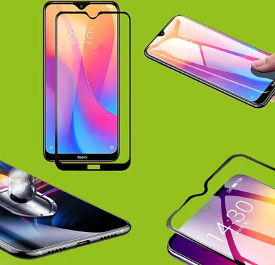 Produktbild von Für Xiaomi Redmi Note 8 0,3 9D Display H9 Hart Glas Schwarz Schutz Folie Panzer