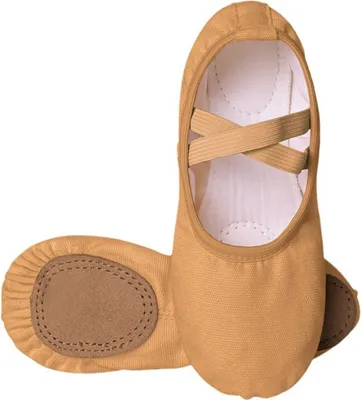 Produktbild von INF Camel Canvas Ballettschuhe elastisch Slip-on leicht flexibel Training 39