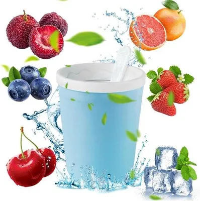 Produktbild von Famanu Slushy Maker Praktische Slush-Becher mit Löffel - Einfach zu reinigen