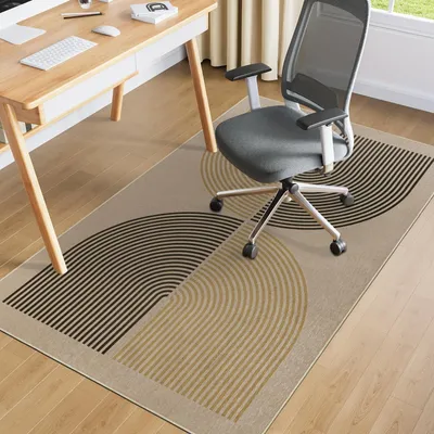 Obrázok produktu pre Podložka pod kancelársku stoličku, 90x120 cm, hnedá, protišmyková, chráni podlahu