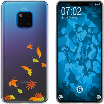 Produktbild von PhoneNatic Case kompatibel mit Huawei Mate 20 Pro Silikon-Hülle Herbst Blätter/Leaves M1