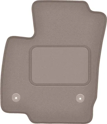 Produktbild von Fahrerfußmatte Velours beige passend für Ford B-MAX (2012-2017, Minivan) – mit Befestigungen – passgenau