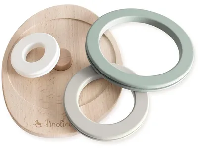 Image de Jeu d'empilage Pinolino en bois, jeu d'équilibre à partir de 12 mois, en hêtre