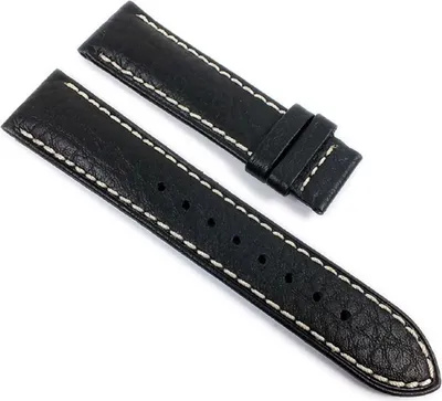 Produktbild von Festina Ersatzband Uhrarmband Leder Band schwarz mit Kontrastnaht 20mm F16180/E F16180/C F16180 F16196