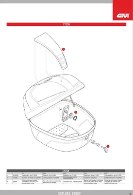 Produktbild von Reflektor GiVi rot für Fahrradkoffer CY25N