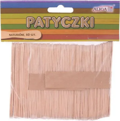 Obrázek produktu pro Dřívko kreativní, tvarované, přírodní - 60 ks