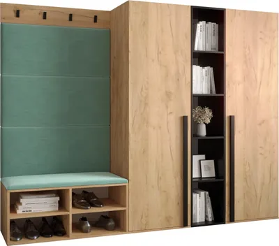 Produktbild von Garderobe MIRO Set 8 mit gepolsterten Paneelen Industrial Design