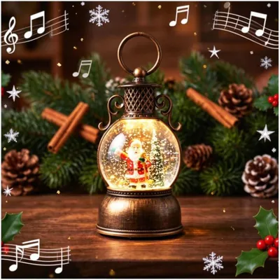Produktbild von Batteriebetriebene LED Schneefall Weihnachtslaterne