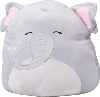 Imagen del producto de Almohada de peluche grande con forma de elefante, 45 cm, color gris, marca H&L