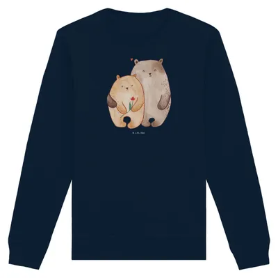 Produktbild von Mr. & Mrs. Panda Baumwoll Sweatshirt Bären Liebe Größe XL - French Navy - Geschenk, Pullover, Sweater, Verknallt, Hochzeitstag, Pulli, Kuscheln, Freundin, Verliebt, Bär