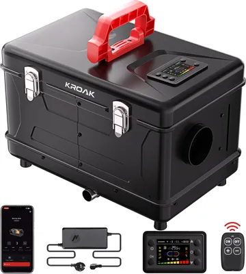 Produktbild von KROAK 8kW Tragbare Diesel-Luftheizung Toolbox, 12/24V DC & 220-240V AC, Standheizung mit Bluetooth-App und Adapter, perfekt für Auto, LKW, Wohnmobil.