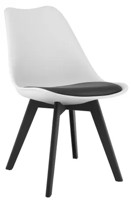 Imagen del producto de Sillón - Leobert - Mark - Blanco//Patas negras - 49 x 43 x 82 cm
