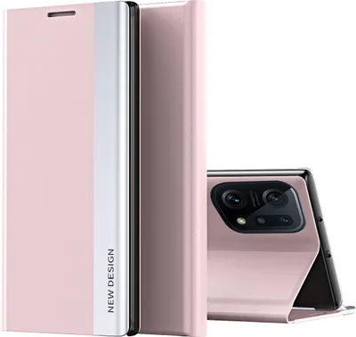 Obrázek produktu pro OPPO Find X5 Pouzdro, MagnetickéPolyuretanKožené Pouzdro s Funkcí Stojánku pro OPPO Find X5 Růžový