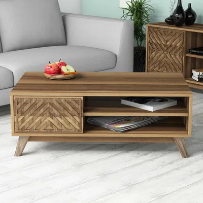 Obrázek produktu pro Skye Decor, Inci - Ořech, Couchtisch, Nussbaum, 100 % MELAMINBESCHICHICHTETETETETETETE SPANPLATTEN, 105 x 60 x 38,2 cm