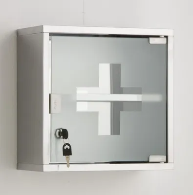 Image de Armoire à pharmacie l.30 cm, imitation métal, Roma