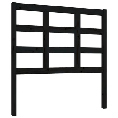 Image de vidaXL Tête de lit noire 95,5x4x100 cm pin massif