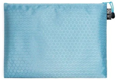 Produktbild von Set von 2 wasserdichten Aktenkoffern, Aktenkoffern mit Reißverschluss, Dossiertaschen, Reisekoffer für Akten, Dokumente, Bonpapier, Büro, Schule, Reisen, Kosmetik, Himmelblau, A6, 23 x 12 cm